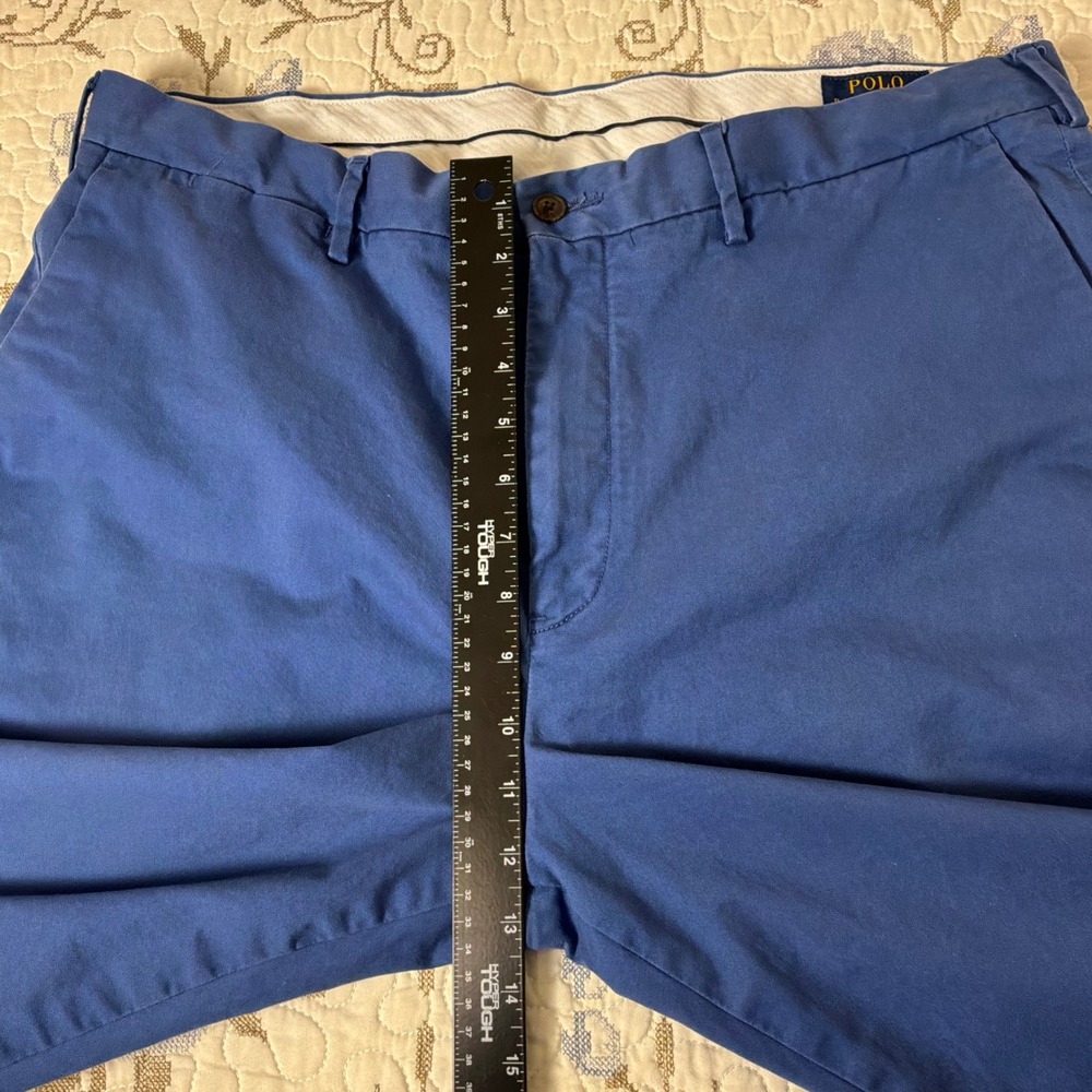 Polo Ralph Lauren Chino Pants Mens 38x30 Blue Good Stretch Classic Fit - Picture 7 of 10